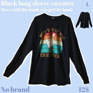 Black long sleeve sweater